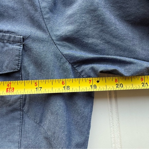 Ellen Tracy Women's Blue 100% Cotton Button Down Shirt - Picture 5 of 5